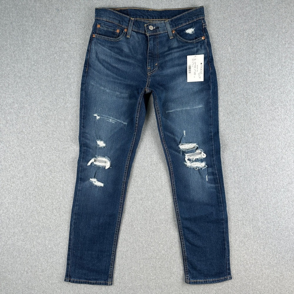 Levi's Jeans Women 30x30 Blue 511 Slim Fit Distressed Ripped‎ Denim 04511-4478
